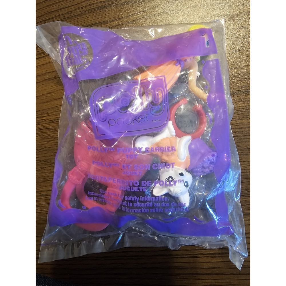 2008 Mattel Polly Pocket Puppy Carrier McDonald's Happy meal Toy Sealed